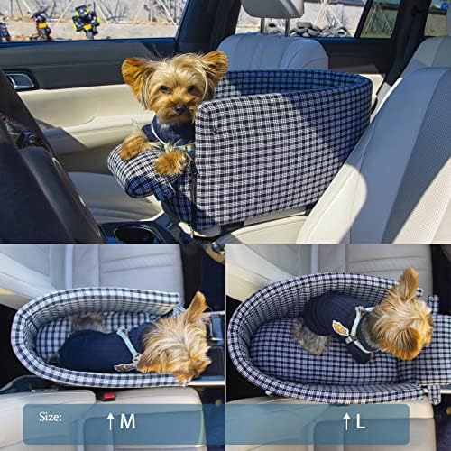 מכונית כלבים כלבי ישיבה מושב בוסטר על קונסולת מכונית CAT CAT מושב משענת יד | מושב דלוקס אינטראקטיבי לחיית מחמד קטנה